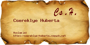 Csereklye Huberta névjegykártya